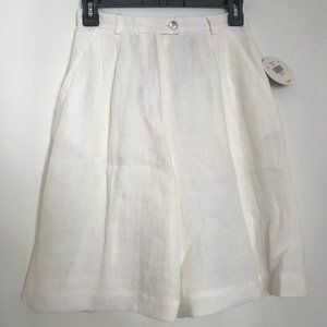 Vintage with tags! Valerie Stevens Super High Waisted White linen short
